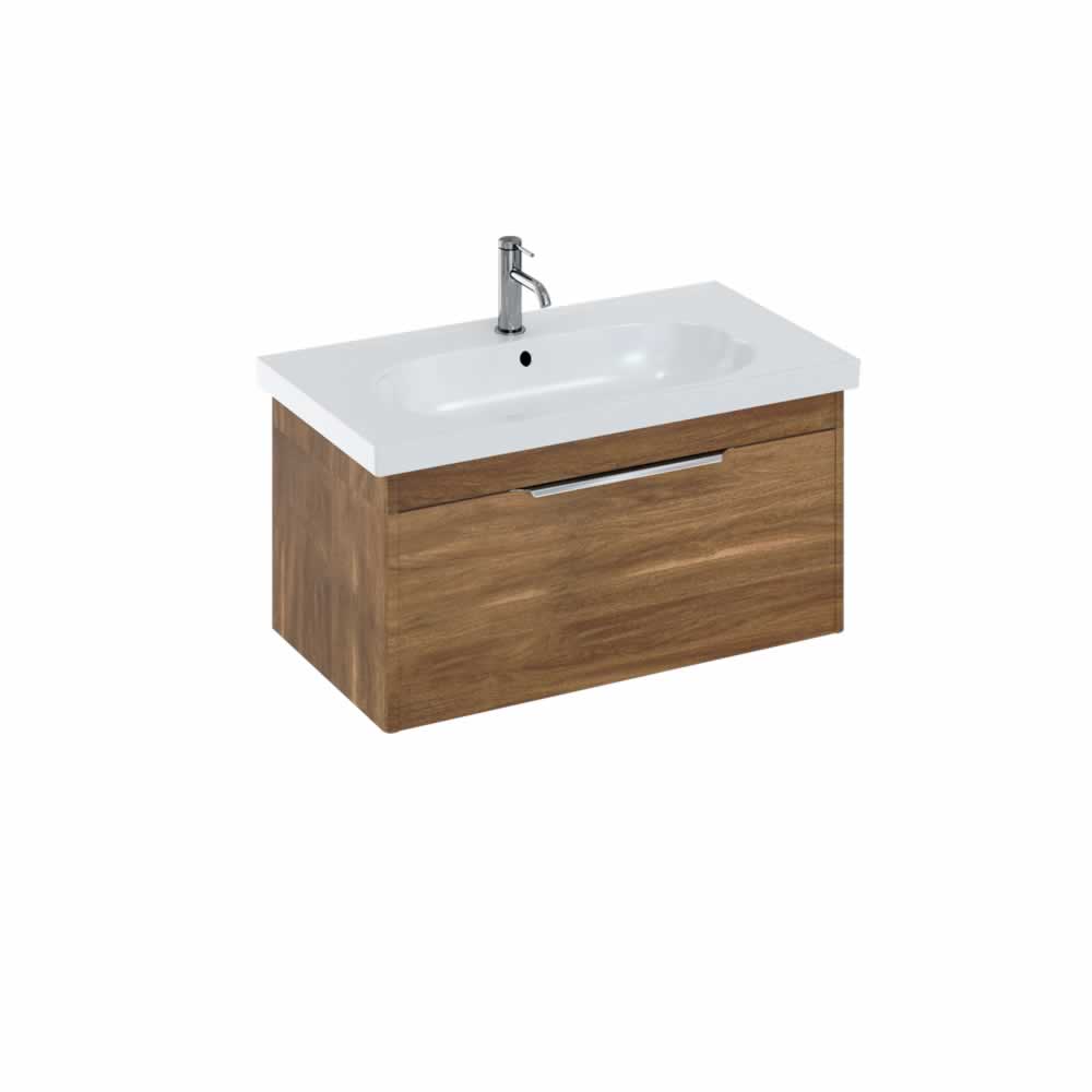 Shoreditch 85cm single drawer Caramel with Origin Round Basin